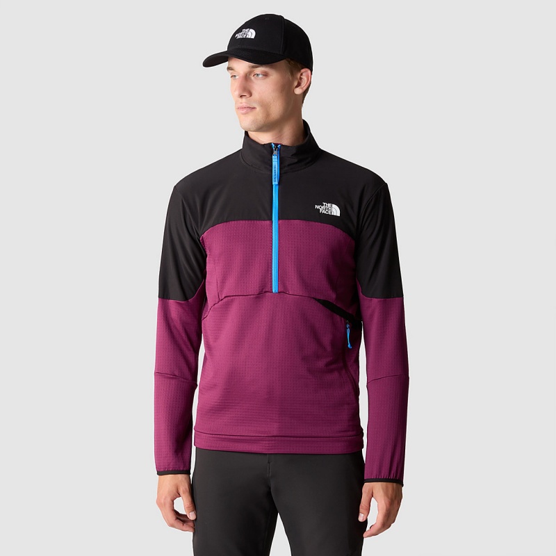 The North Face Kikash 1/2 Zip Jacket Boysenberry/Tnf Black | IWRYAG-315