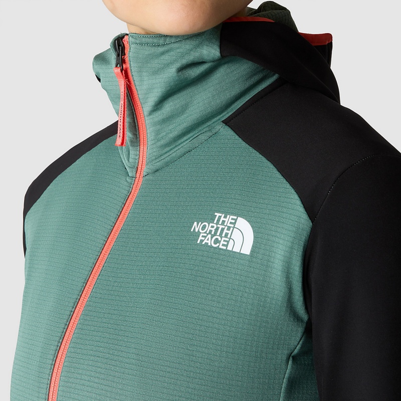 The North Face Kikash Hooded Jacket Dark Sage/Tnf Black | VPXDET-915