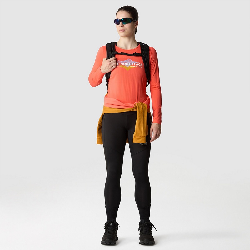 The North Face Kikash Long-Sleeve T-Shirt Radiant Orange | ZPNTIH-625