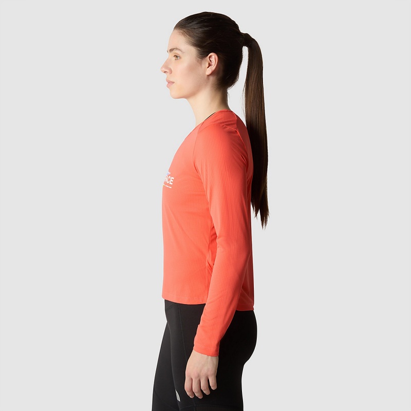 The North Face Kikash Long-Sleeve T-Shirt Radiant Orange | ZPNTIH-625