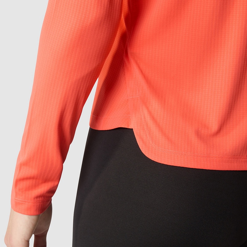 The North Face Kikash Long-Sleeve T-Shirt Radiant Orange | ZPNTIH-625