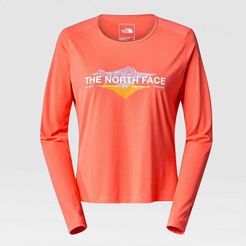 The North Face Kikash Long-Sleeve T-Shirt Radiant Orange | ZPNTIH-625