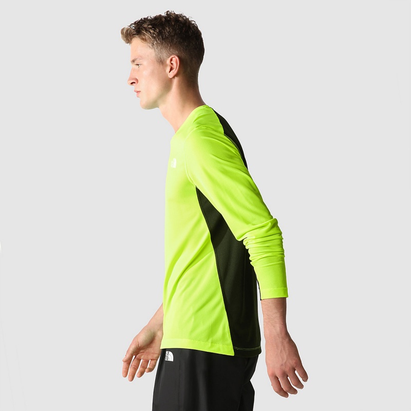 The North Face Lightbright Long-Sleeve T-Shirt Led Yellow - Tnf Black | UFEOSK-879