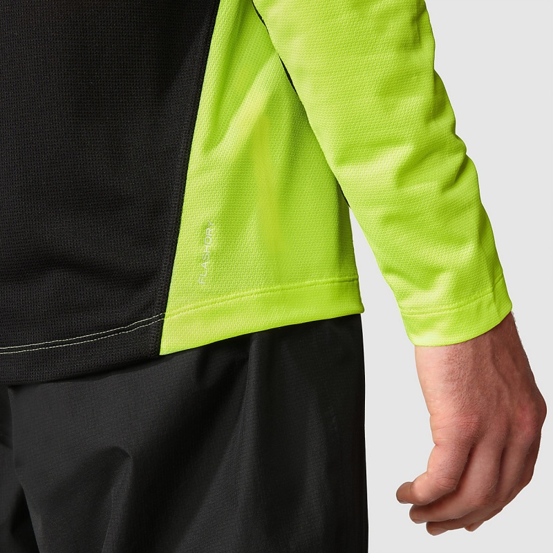 The North Face Lightbright Long-Sleeve T-Shirt Led Yellow - Tnf Black | UFEOSK-879