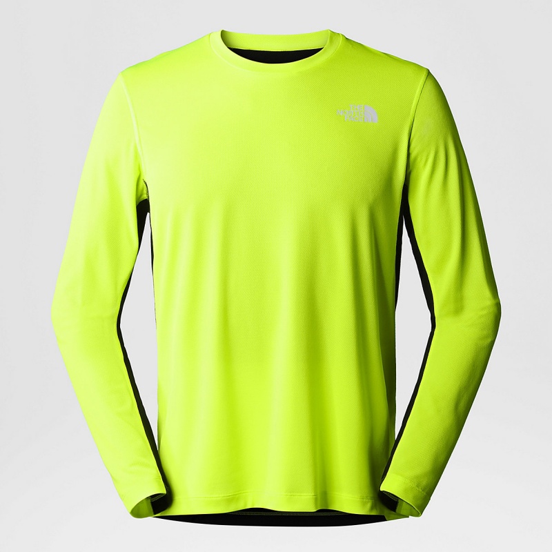 The North Face Lightbright Long-Sleeve T-Shirt Led Yellow - Tnf Black | UFEOSK-879