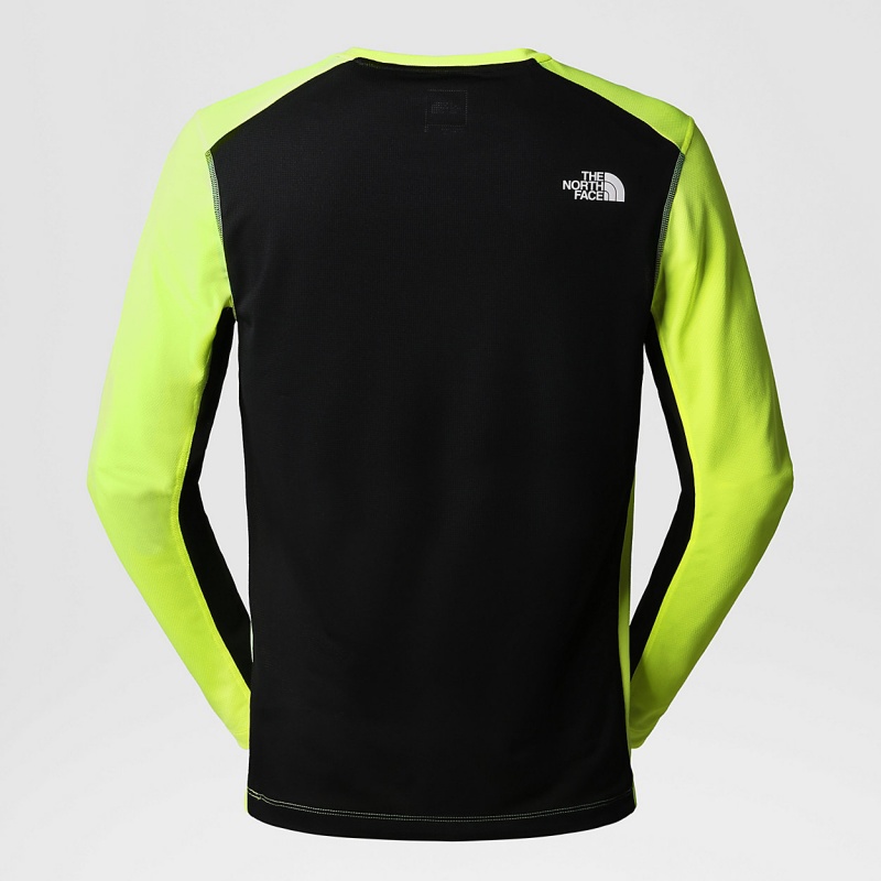 The North Face Lightbright Long-Sleeve T-Shirt Led Yellow - Tnf Black | UFEOSK-879