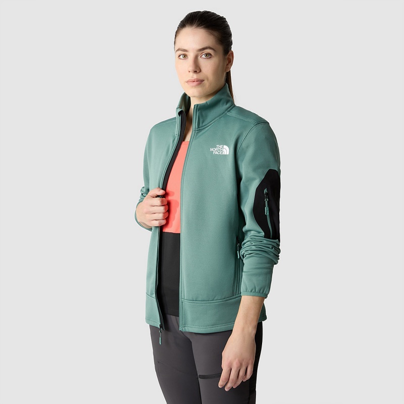 The North Face Mistyescape Fleece Jacket Dark Sage/Tnf Black | JCPDSH-329