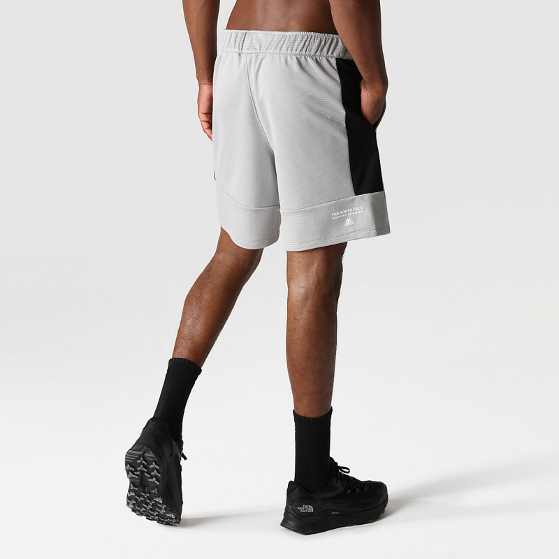 The North Face Mountain Athletics Fleece Shorts Meld Grey/Tnf Black | OWXZLU-892