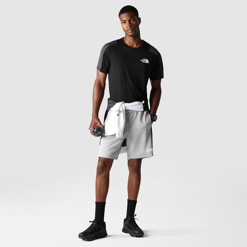 The North Face Mountain Athletics Fleece Shorts Meld Grey/Tnf Black | OWXZLU-892