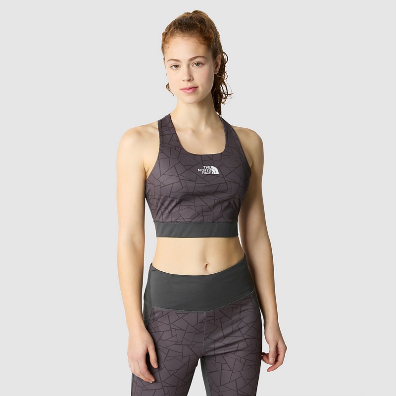 The North Face Mountain Athletics Lab Tanklette Tnf Black Tnf Tangram Print - Asphalt Grey | MIXWPC-825