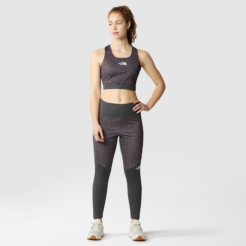 The North Face Mountain Athletics Lab Tanklette Tnf Black Tnf Tangram Print - Asphalt Grey | MIXWPC-825