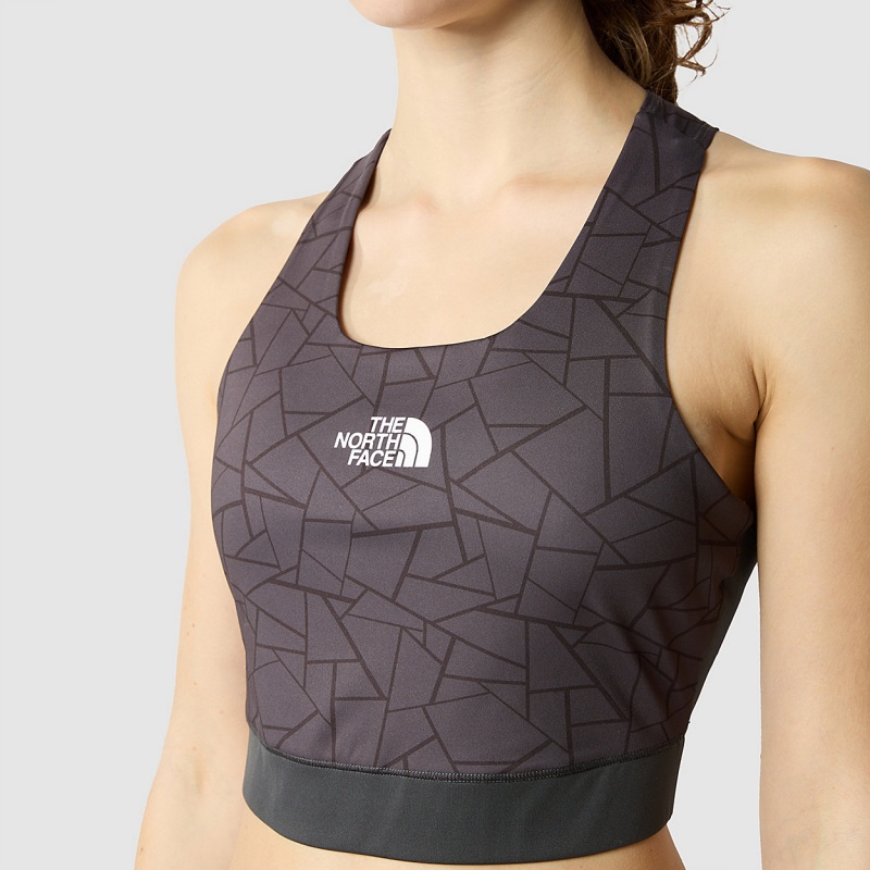 The North Face Mountain Athletics Lab Tanklette Tnf Black Tnf Tangram Print - Asphalt Grey | MIXWPC-825