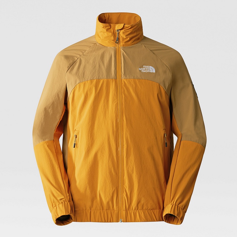 The North Face NSE Shell Suit Top Citrine Yellow - Utility Brown | VEGQHF-364