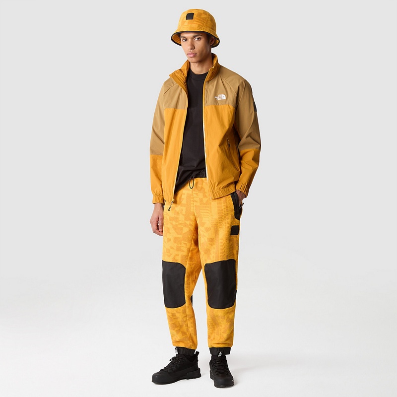 The North Face NSE Shell Suit Top Citrine Yellow - Utility Brown | VEGQHF-364