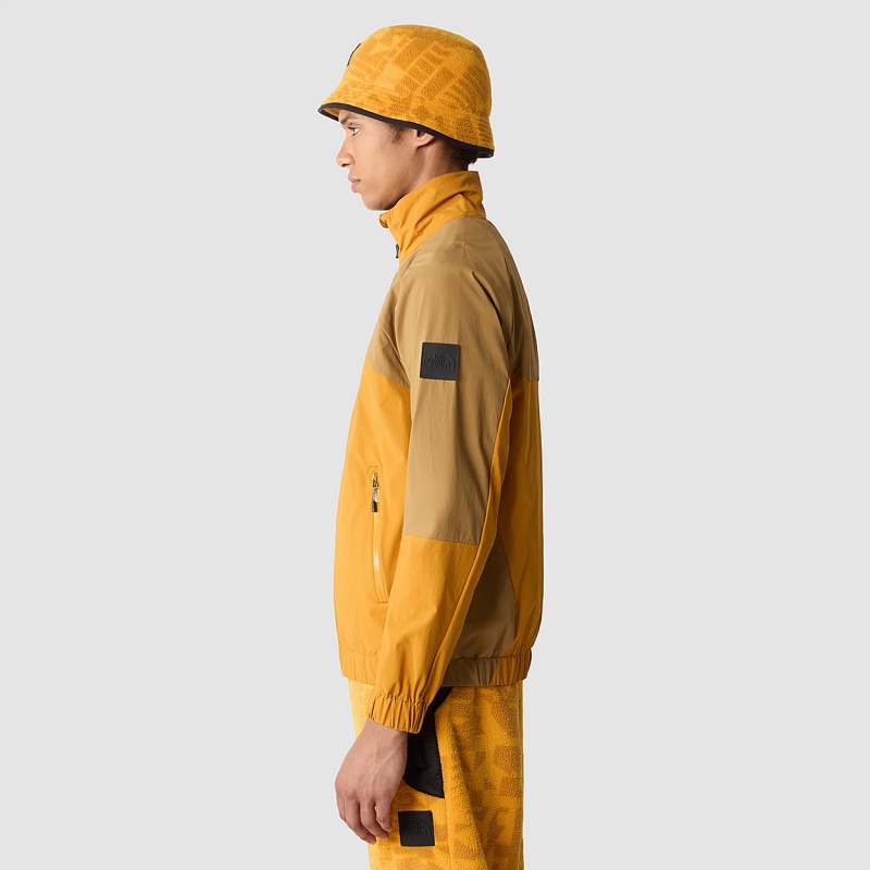 The North Face NSE Shell Suit Top Citrine Yellow - Utility Brown | VEGQHF-364