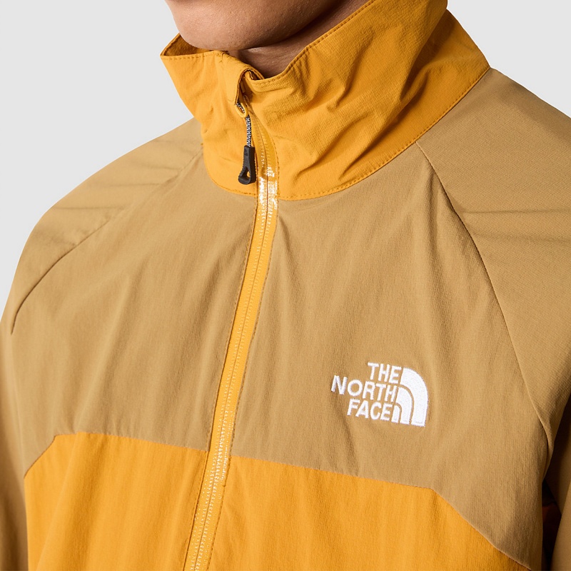 The North Face NSE Shell Suit Top Citrine Yellow - Utility Brown | VEGQHF-364