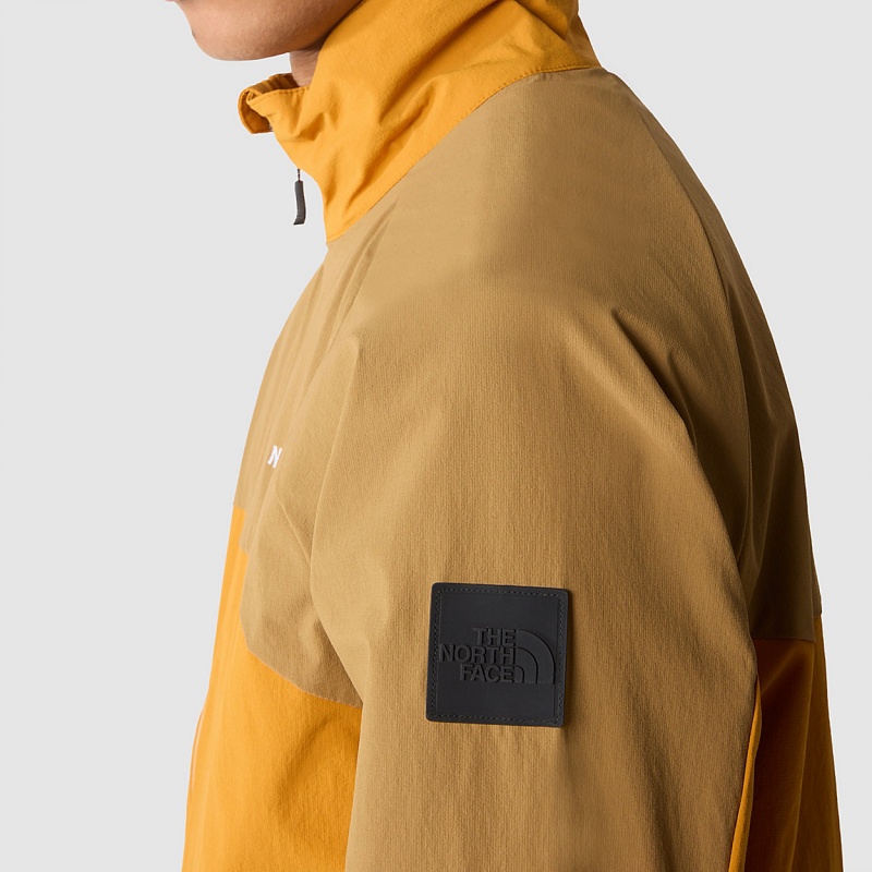 The North Face NSE Shell Suit Top Citrine Yellow - Utility Brown | VEGQHF-364