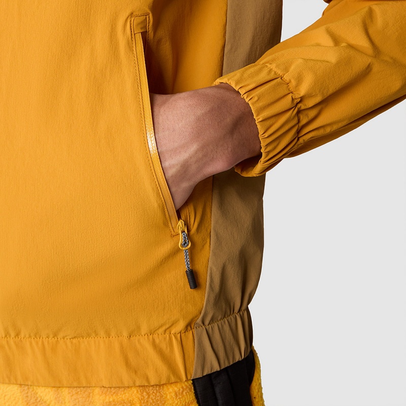 The North Face NSE Shell Suit Top Citrine Yellow - Utility Brown | VEGQHF-364