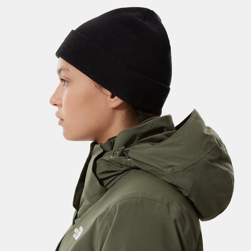 The North Face Norm Shallow Beanie Tnf Black | HMTXKQ-276