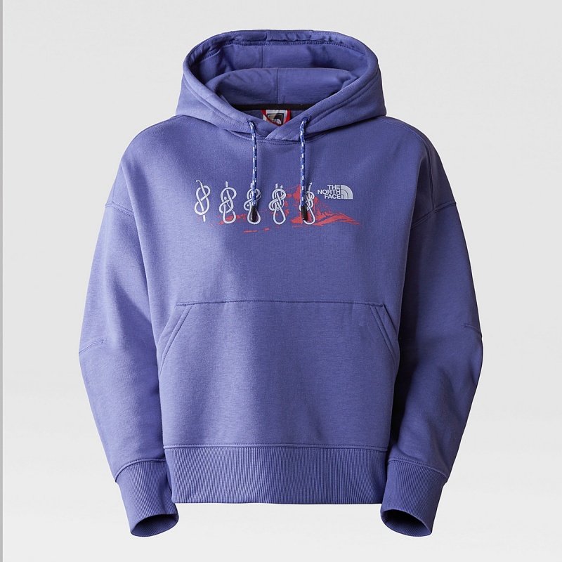 The North Face Outdoor Graphic Hoodie Cave Blue | QYBXNU-423