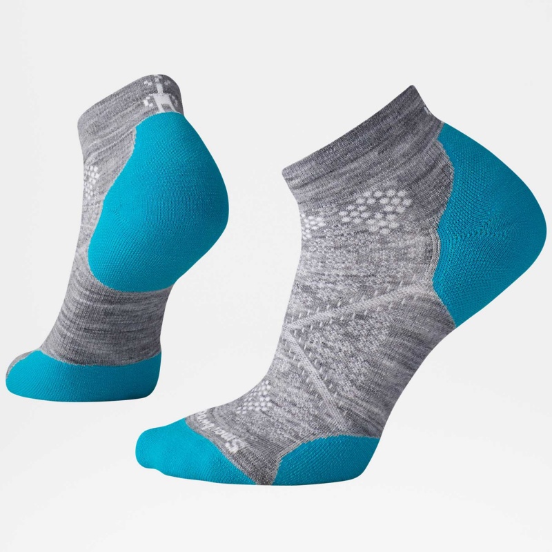 The North Face PhD Run Light Elite Low Cut Socks Light Gray/Capri Blue | ZSIKDJ-059