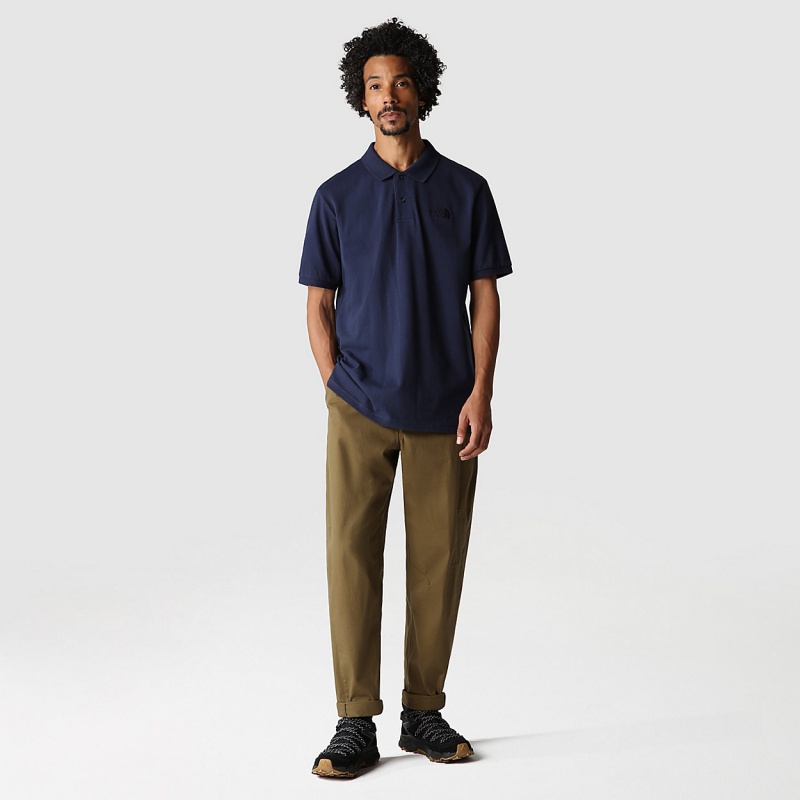 The North Face Piquet Polo Shirt Summit Navy | JKIODE-876