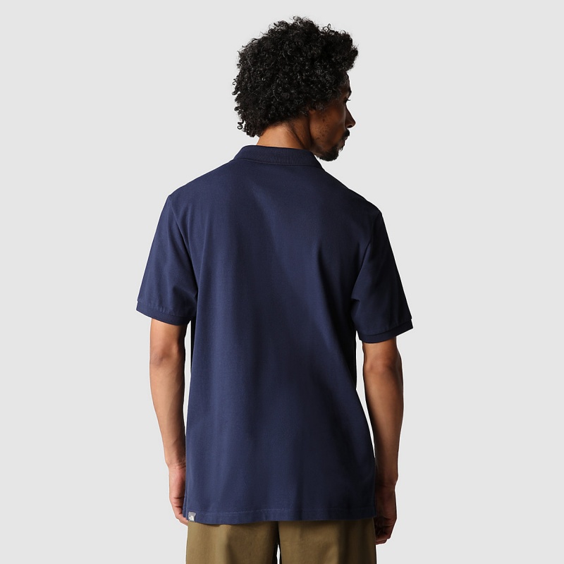 The North Face Piquet Polo Shirt Summit Navy | JKIODE-876