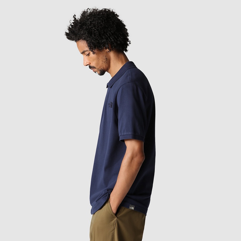 The North Face Piquet Polo Shirt Summit Navy | JKIODE-876