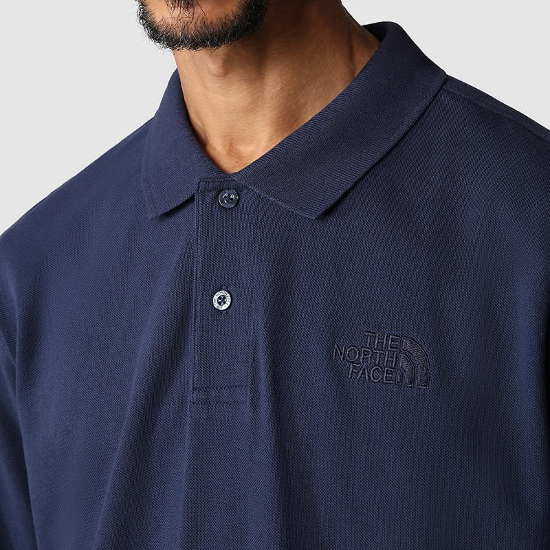 The North Face Piquet Polo Shirt Summit Navy | JKIODE-876