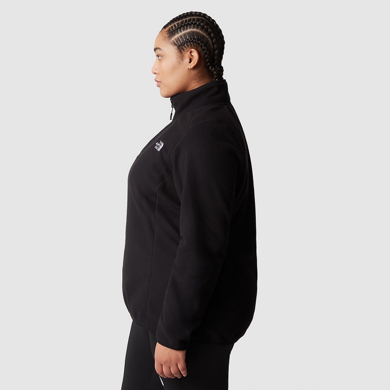 The North Face Plus Size 100 Glacier 1/4 Zip Fleece Tnf Black | ISVRJM-915