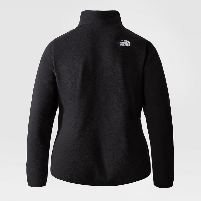 The North Face Plus Size 100 Glacier 1/4 Zip Fleece Tnf Black | ISVRJM-915