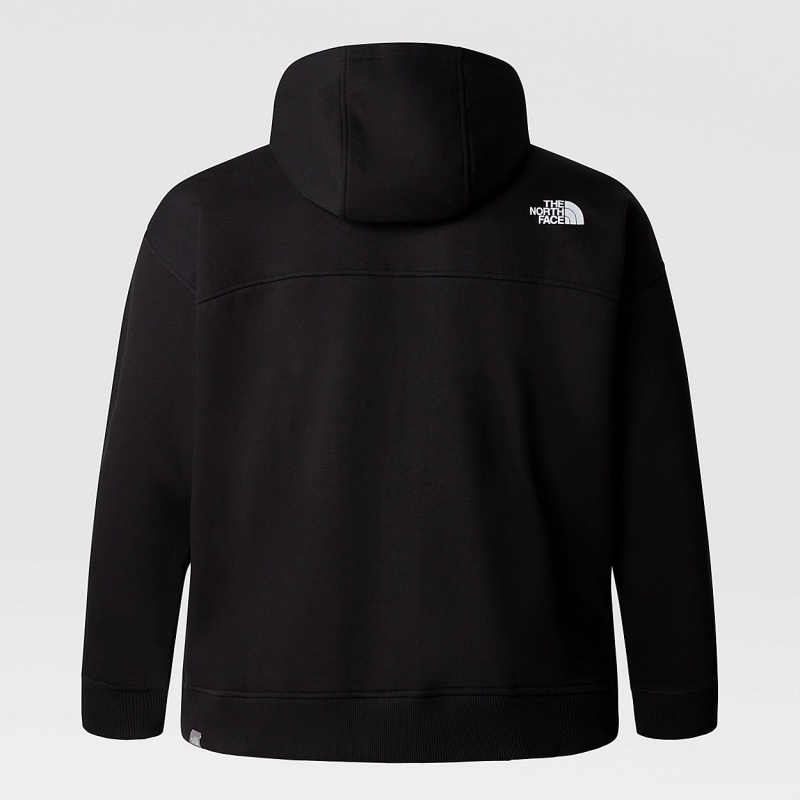 The North Face Plus Size Essential Full-Zip Hoodie Tnf Black | YETNSH-518