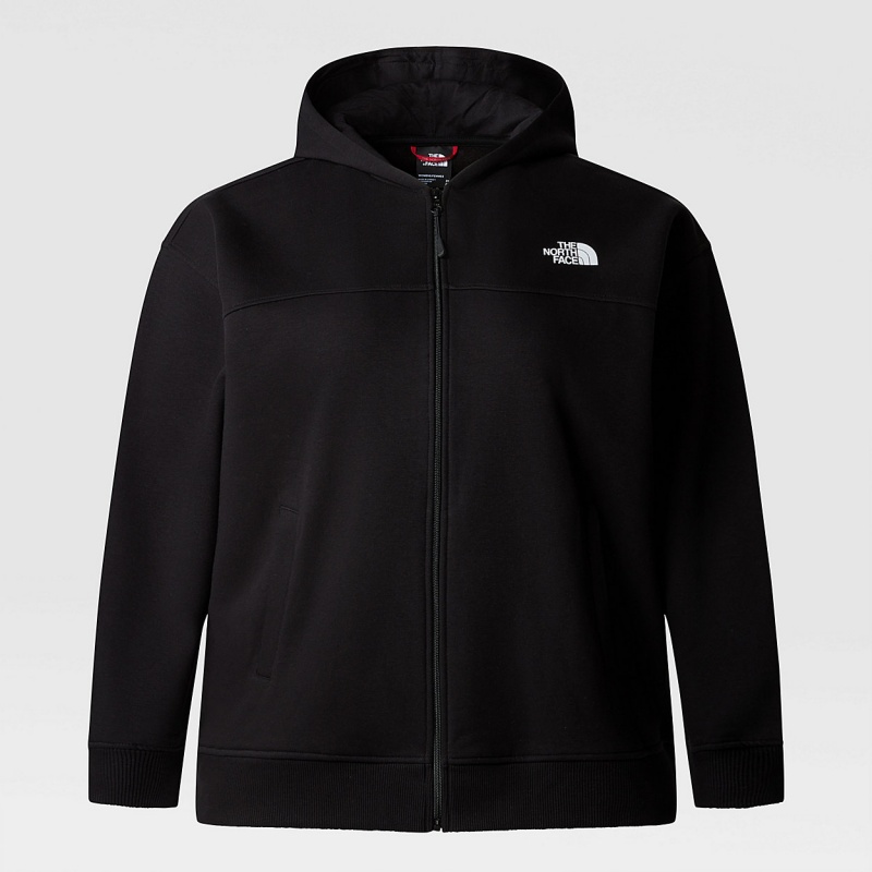 The North Face Plus Size Essential Full-Zip Hoodie Tnf Black | YETNSH-518