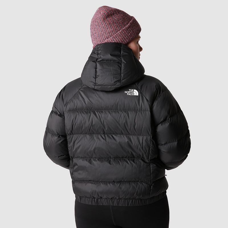 The North Face Plus Size Hyalite Down Hooded Jacket Tnf Black | BDGUNE-195