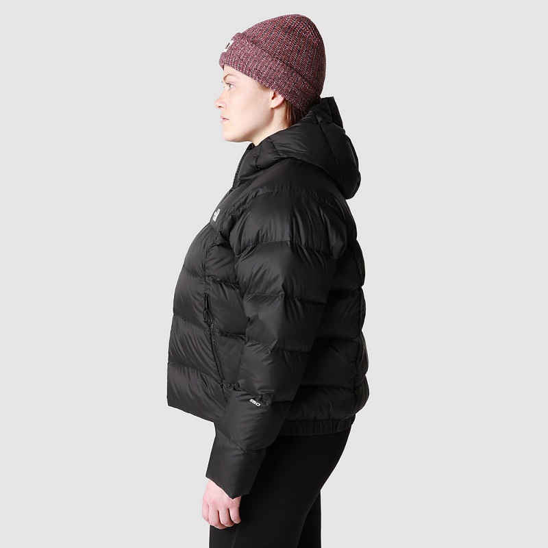 The North Face Plus Size Hyalite Down Hooded Jacket Tnf Black | BDGUNE-195