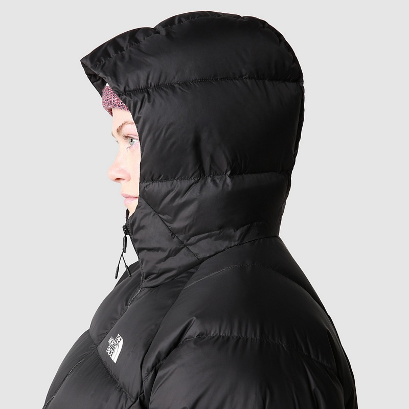 The North Face Plus Size Hyalite Down Hooded Jacket Tnf Black | BDGUNE-195