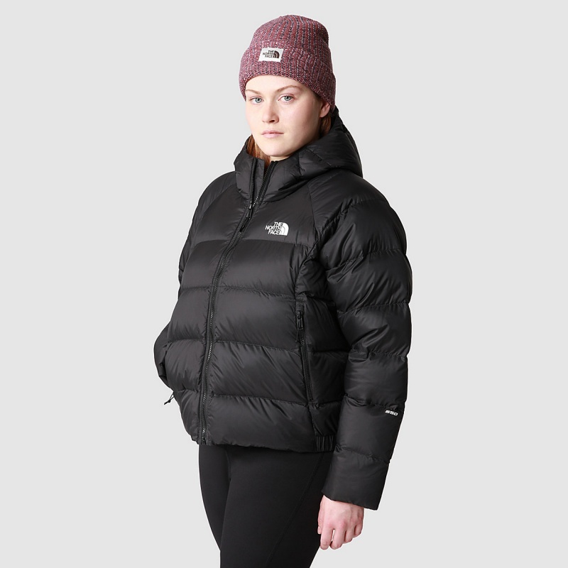 The North Face Plus Size Hyalite Down Hooded Jacket Tnf Black | BDGUNE-195