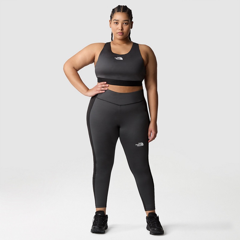 The North Face Plus Size Mountain Athletics Bra Asphalt Grey - Tnf Black | FQRGDB-247