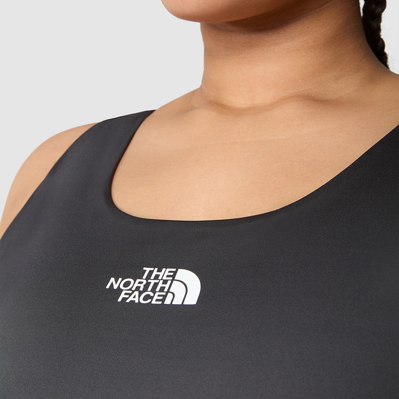 The North Face Plus Size Mountain Athletics Bra Asphalt Grey - Tnf Black | FQRGDB-247