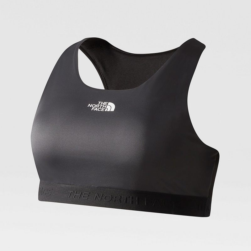 The North Face Plus Size Mountain Athletics Bra Asphalt Grey - Tnf Black | FQRGDB-247