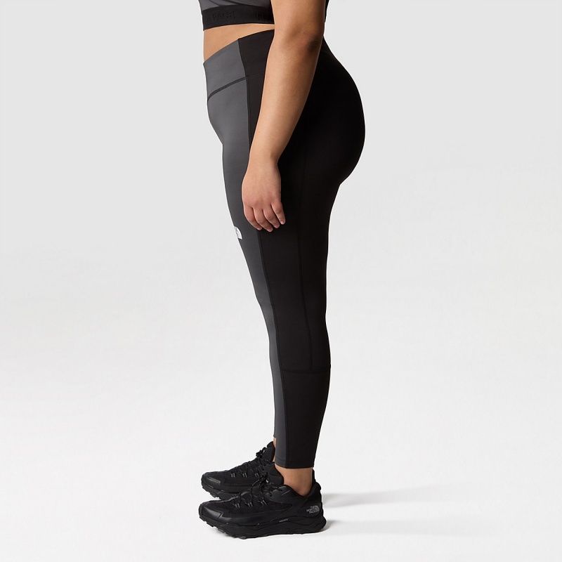 The North Face Plus Size Mountain Athletics Leggings Asphalt Grey - Tnf Black | WLTKHV-421