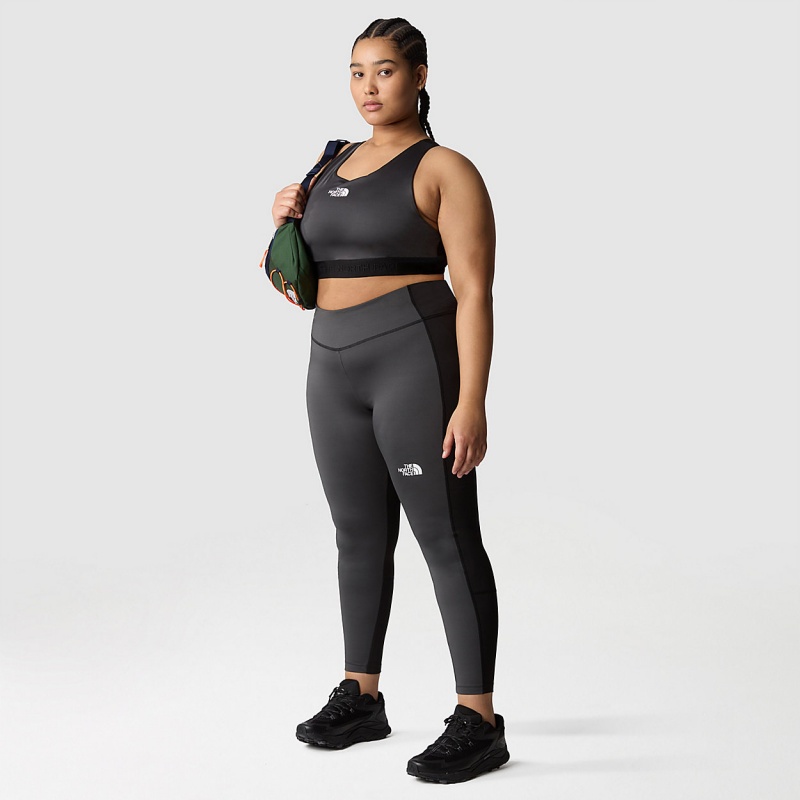 The North Face Plus Size Mountain Athletics Leggings Asphalt Grey - Tnf Black | WLTKHV-421