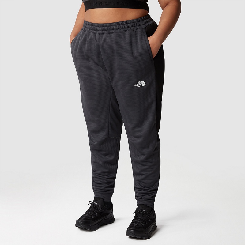 The North Face Plus Size Mountain Athletics Fleece Trousers Asphalt Grey - Tnf Black | FJANBC-847