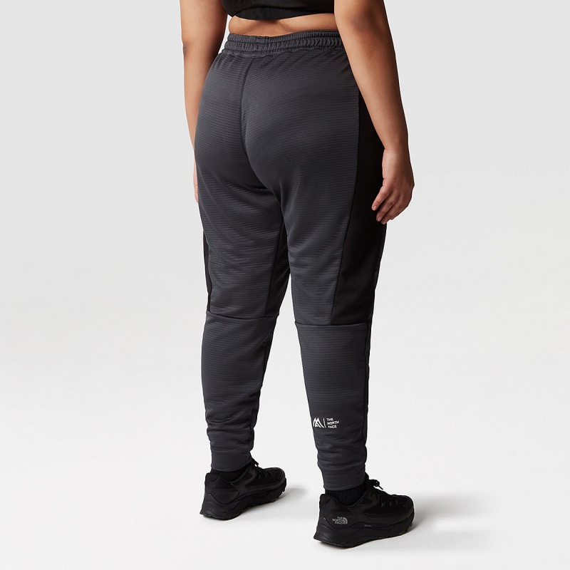 The North Face Plus Size Mountain Athletics Fleece Trousers Asphalt Grey - Tnf Black | FJANBC-847