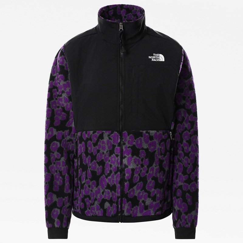 The North Face Printed Denali 2 Fleece Jacket Gravity Purple Leopard Print | CTPSGB-834