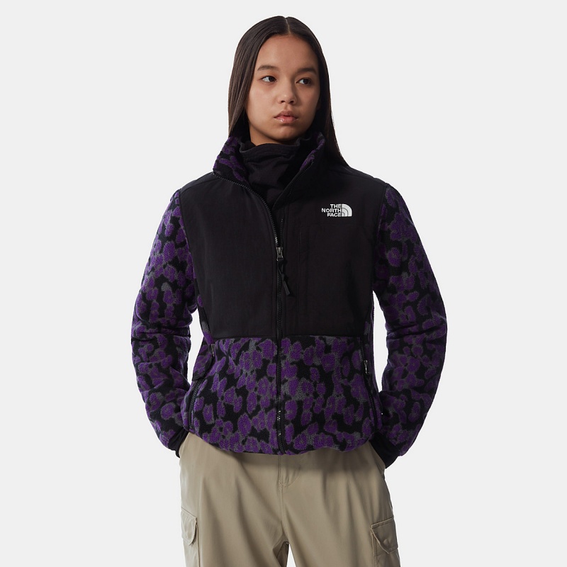 The North Face Printed Denali 2 Fleece Jacket Gravity Purple Leopard Print | CTPSGB-834