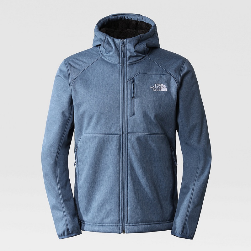 The North Face Quest Hooded Softshell Jacket Shady Blue Dark Heather | ERKDWP-819