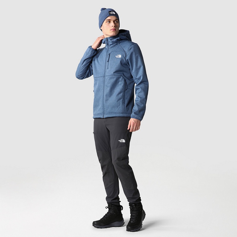 The North Face Quest Hooded Softshell Jacket Shady Blue Dark Heather | ERKDWP-819