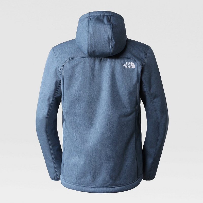 The North Face Quest Hooded Softshell Jacket Shady Blue Dark Heather | ERKDWP-819