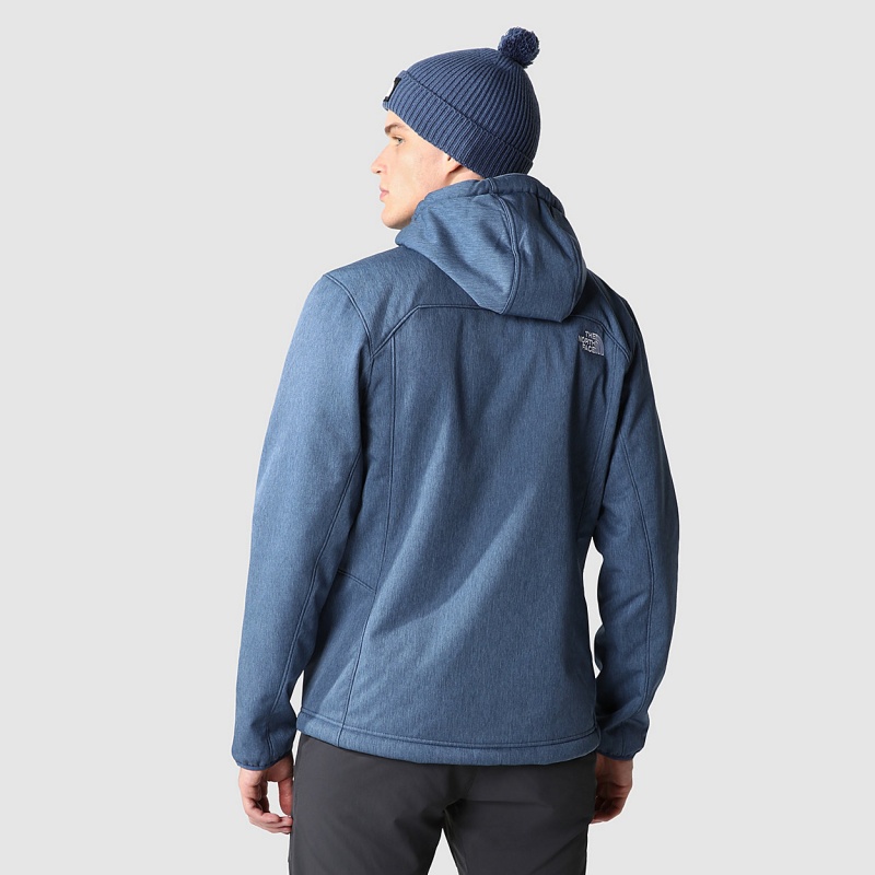 The North Face Quest Hooded Softshell Jacket Shady Blue Dark Heather | ERKDWP-819